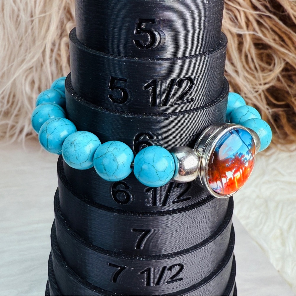 Ginger Snap Multi Colored Turquoise Blue Beaded S… - image 3